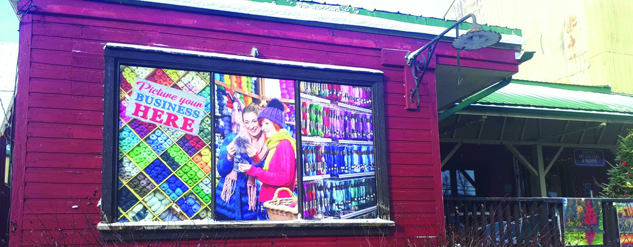 Picture your business here sign in window